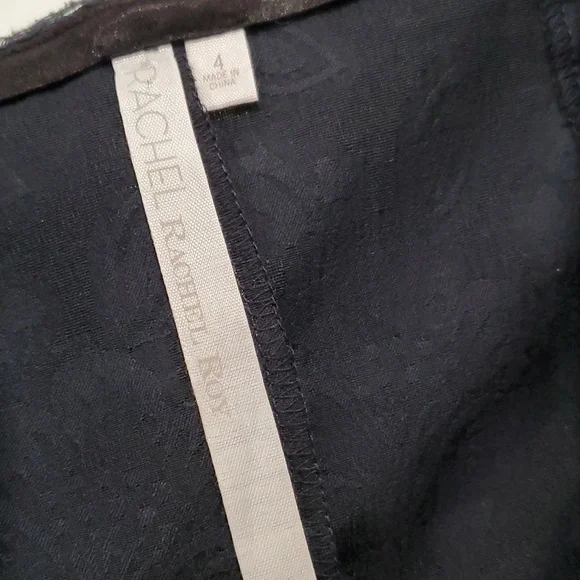 Rachel Rachel Roy Distressed Jacquard Navy Floral Corset Tube Dress with Zipper - Picture 3 of 5